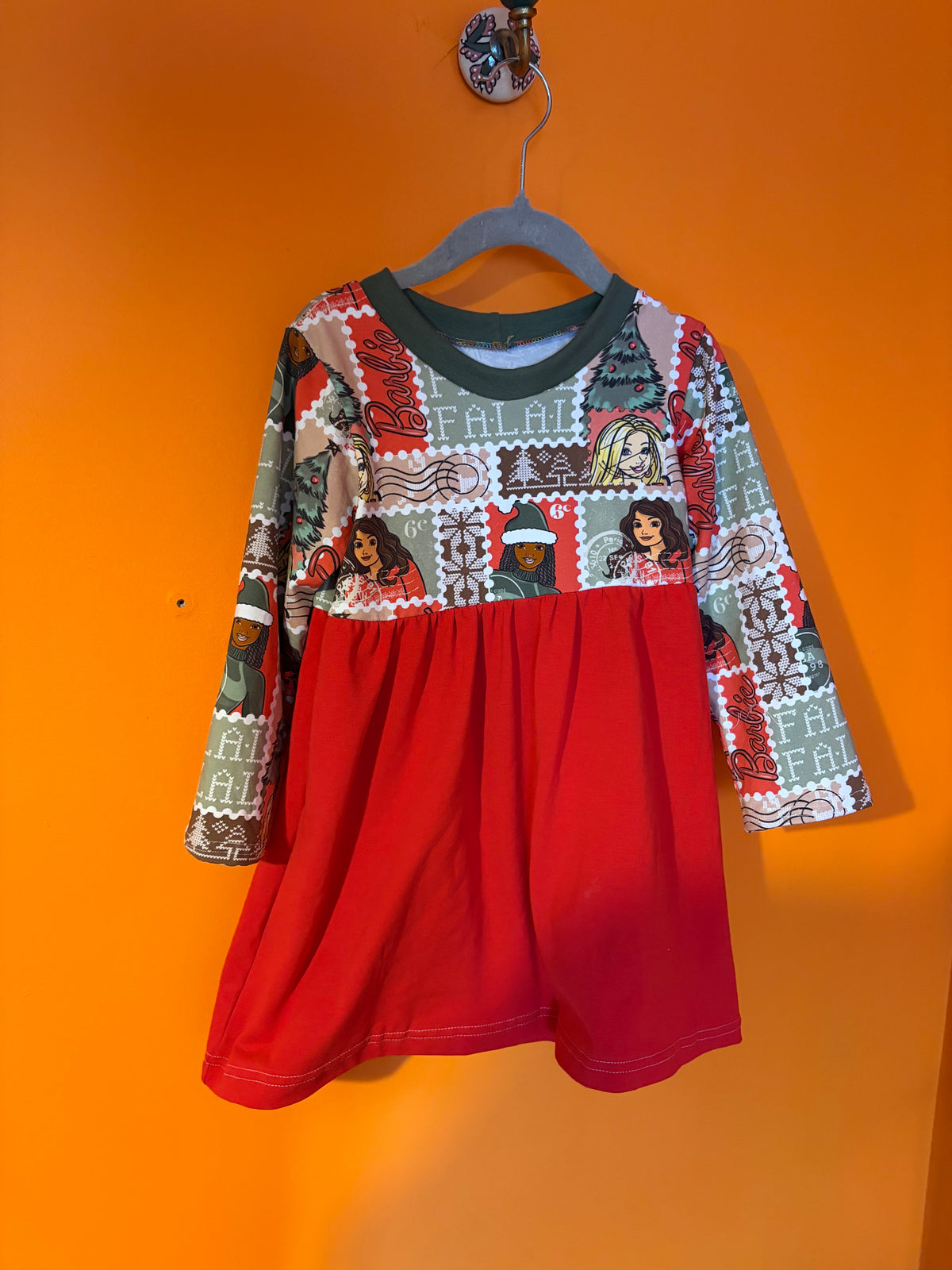 18-24 Bonnie Dress- Vtg Doll Xmas