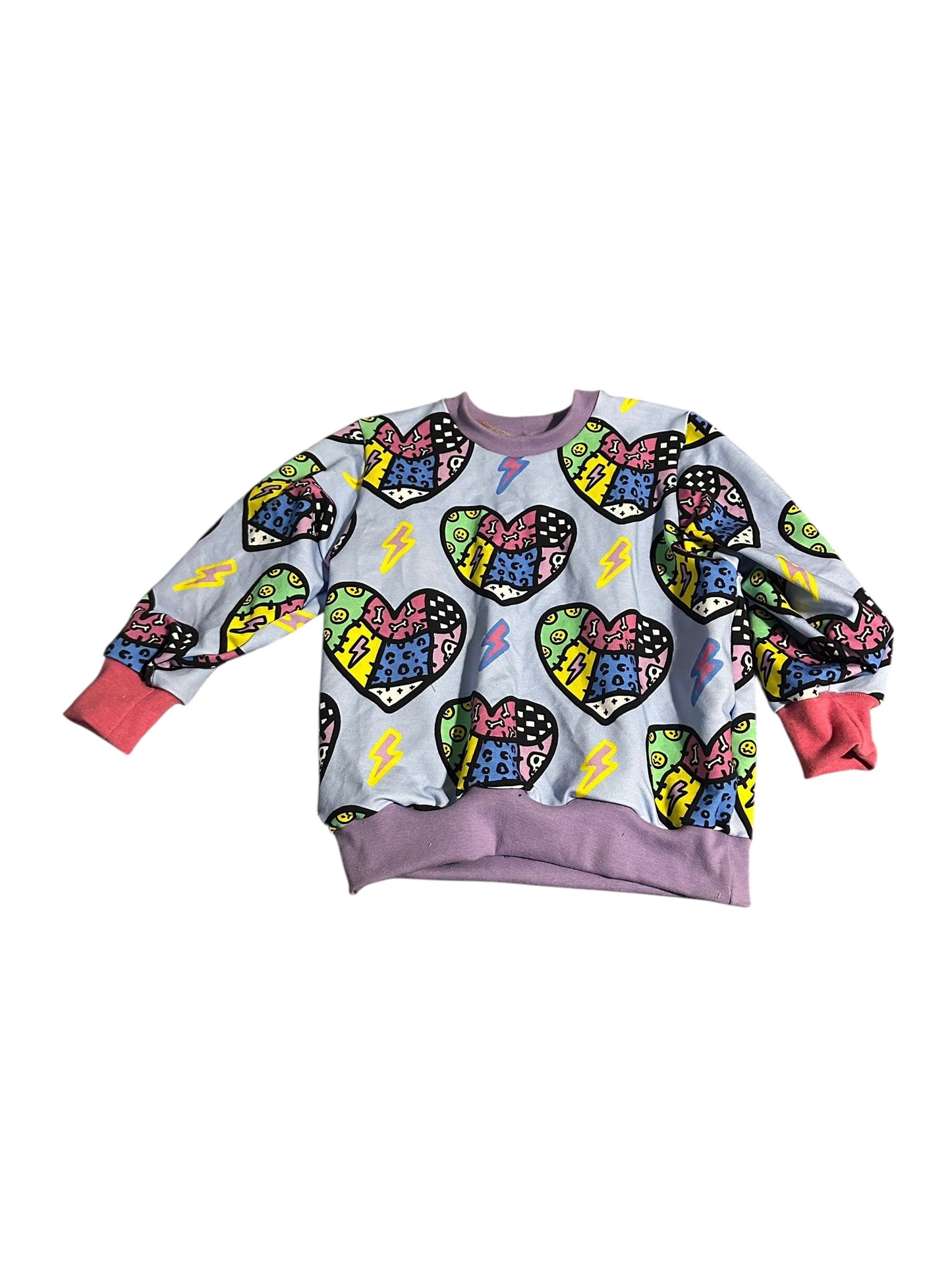 2-3 Alty Patchy Hearts Sweater