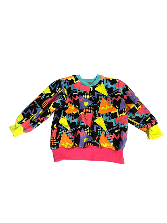 18-24 Jazzy Shapes Black Sweater