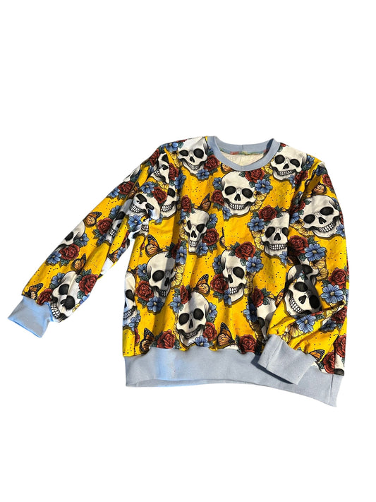 9-10 Floral Skulls Sweater
