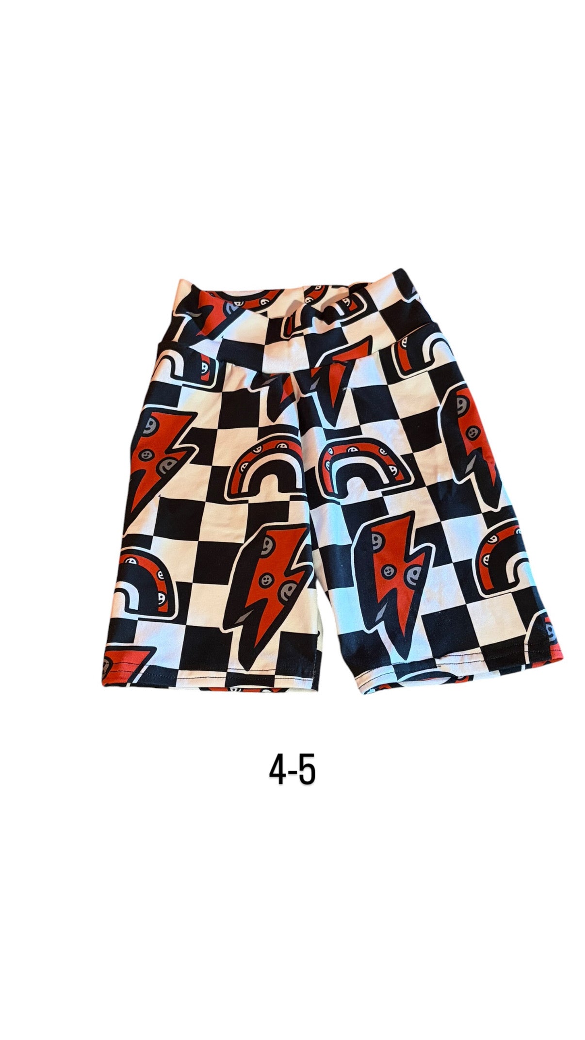 4/5 Checky Bolts Cycle Shorts