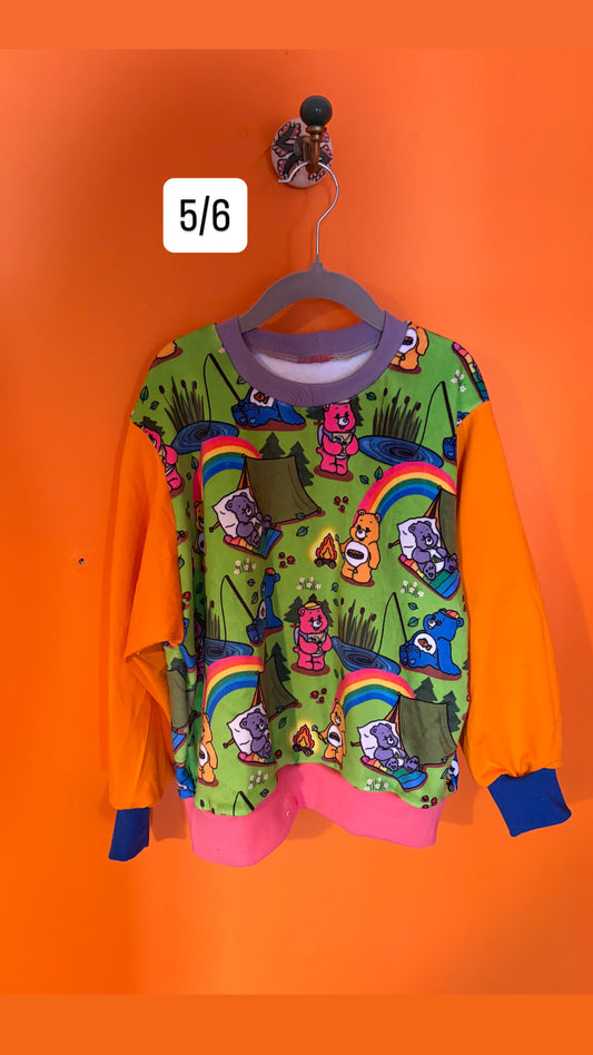 5-6 Camp Care Bear Squish Body Vintage Sweater