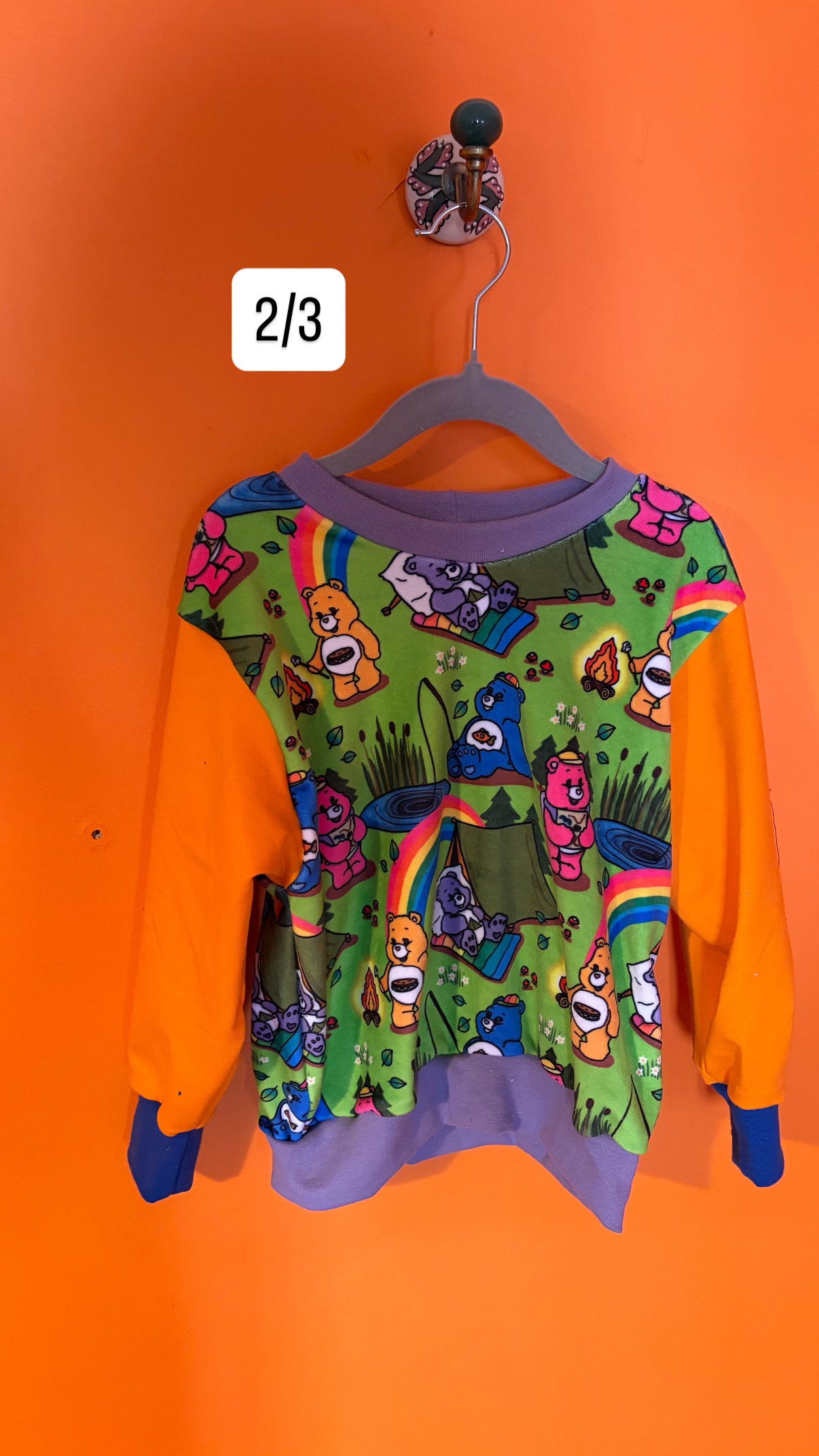 2-3 Camp Care Bear Squish Body Vintage Sweater