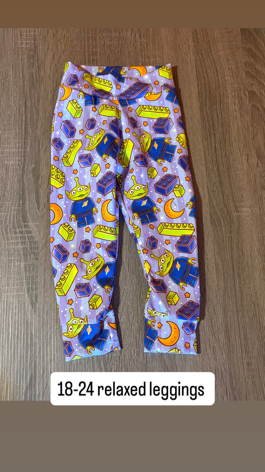 18-24 Brick Aliens Relaxed Leggings