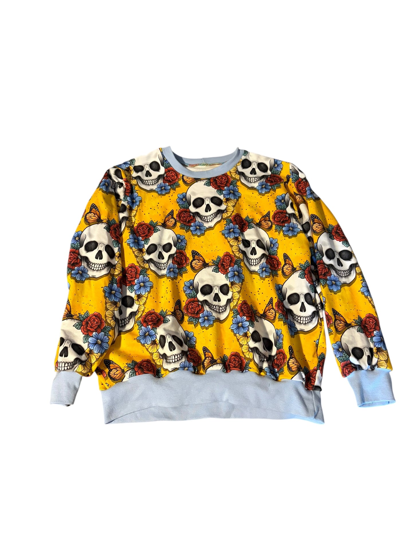 9-10 Floral Skulls Sweater