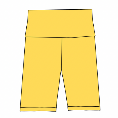 Relaxed Fit Bike Shorts- April Drop