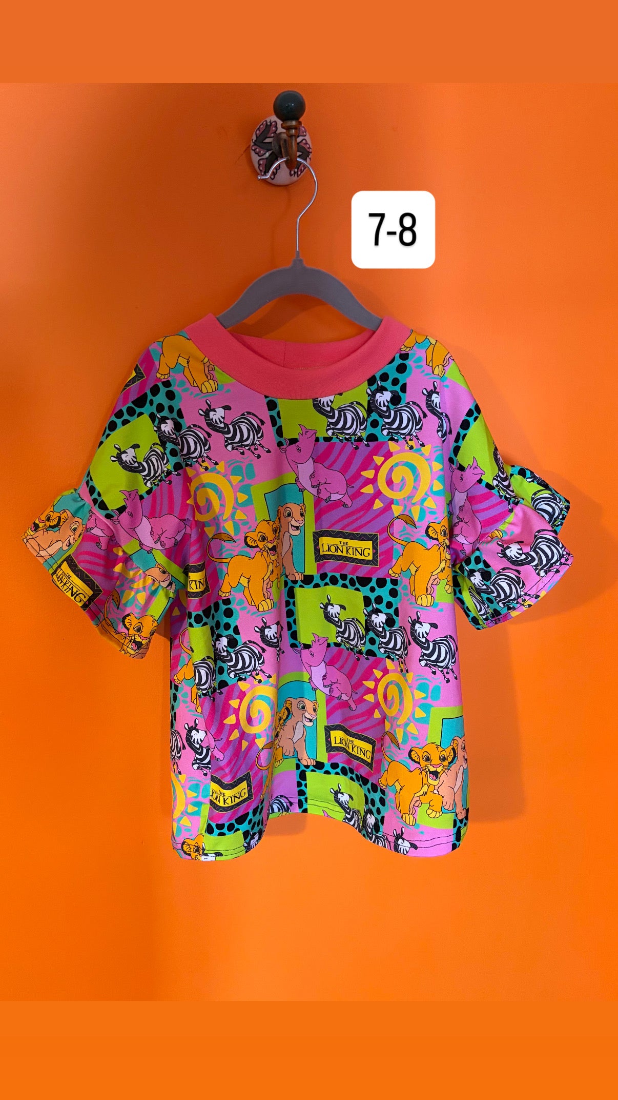 7-8 Neon Savannah Flutter Tee