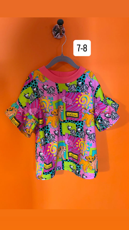7-8 Neon Savannah Flutter Tee