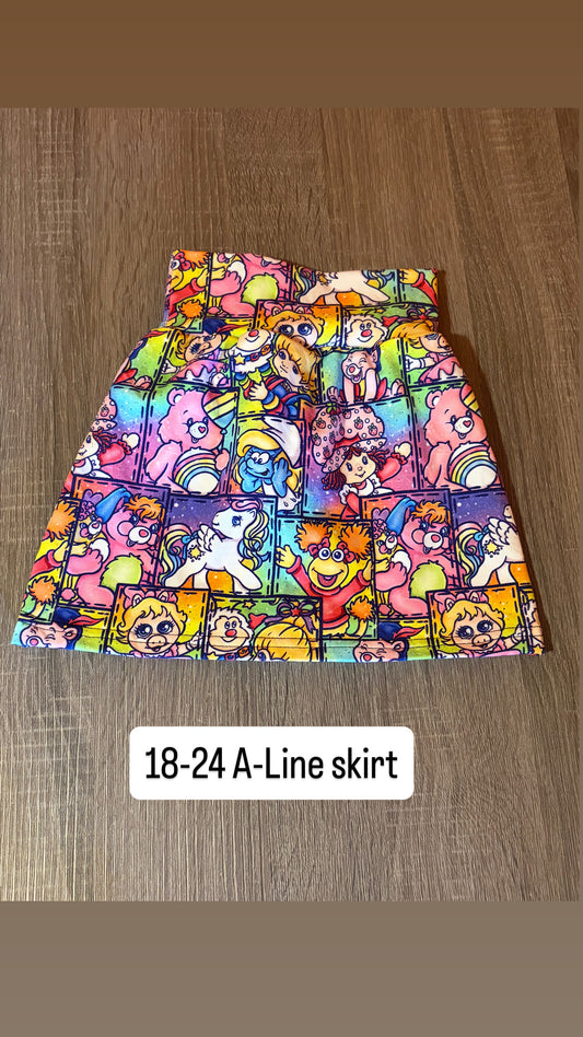 18-24 Eighties Nostalgia A-Line Skirt