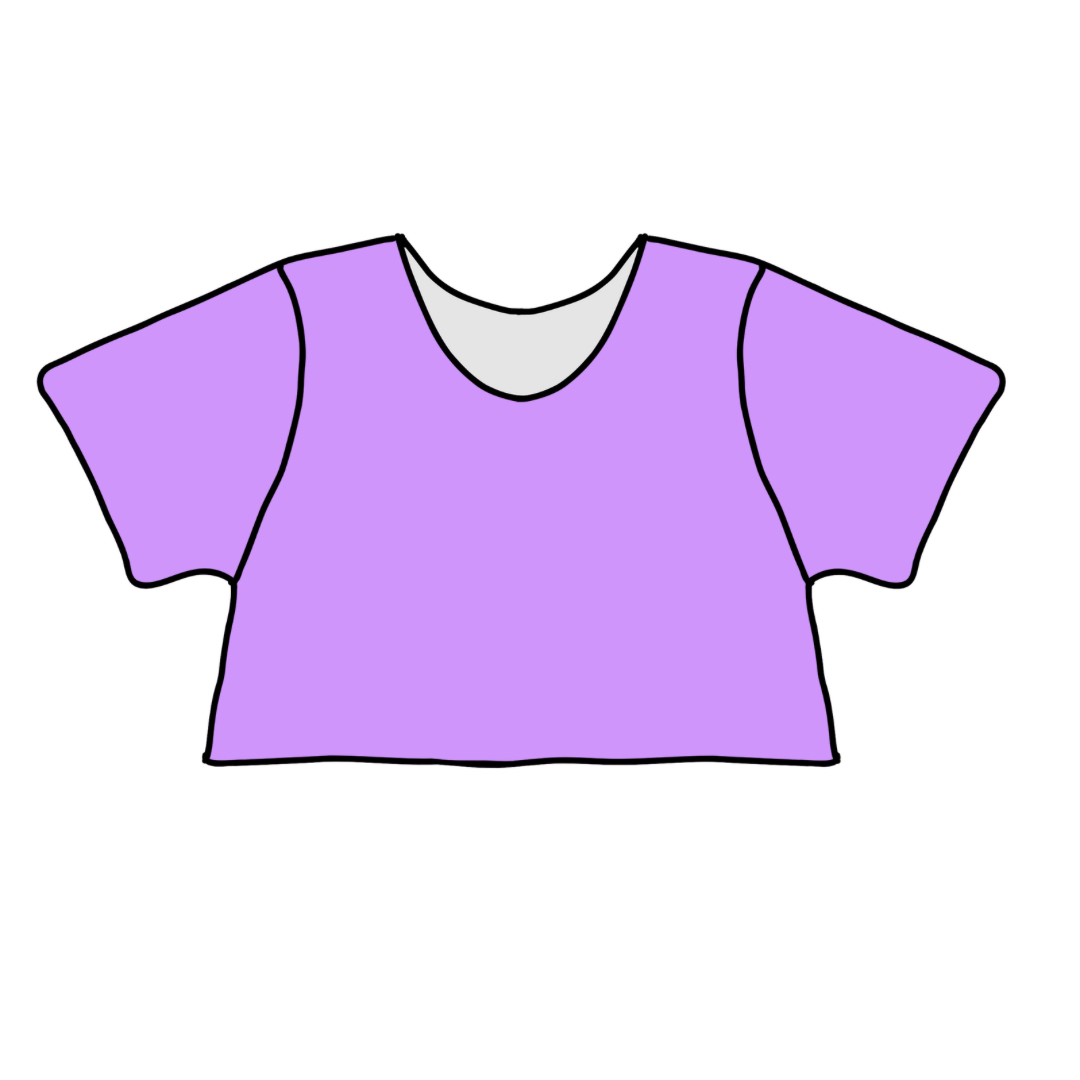 Oversized Cropped Tee (Womens)- January Drop